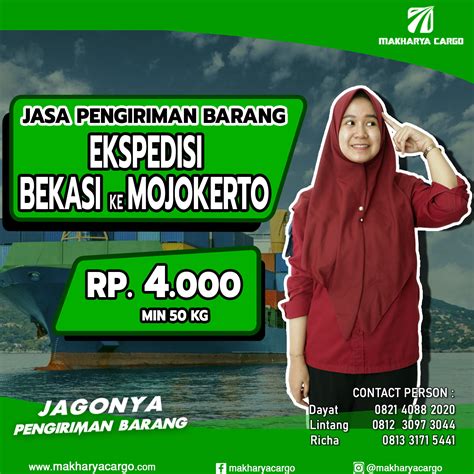 Ekspedisi Bekasi Mojokerto Gratis Jemput Barang 2021