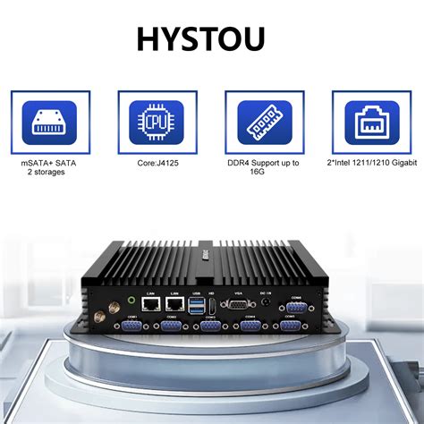 HYSTOU Dual Lan Mini Industrial PC Intel Core I5 4200U Or I7 4500U 2