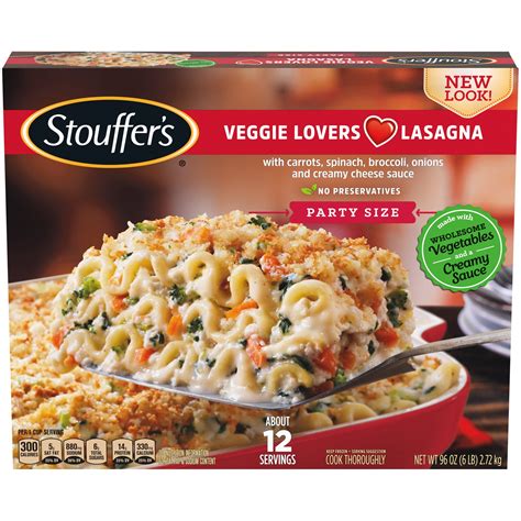 Stouffers Classics Veggie Lovers Lasagna Party Size Frozen Meal