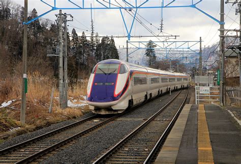 Yamagata Shinkansen Serie 400 Diese Züge Fahren Gekuppelt Mit Den