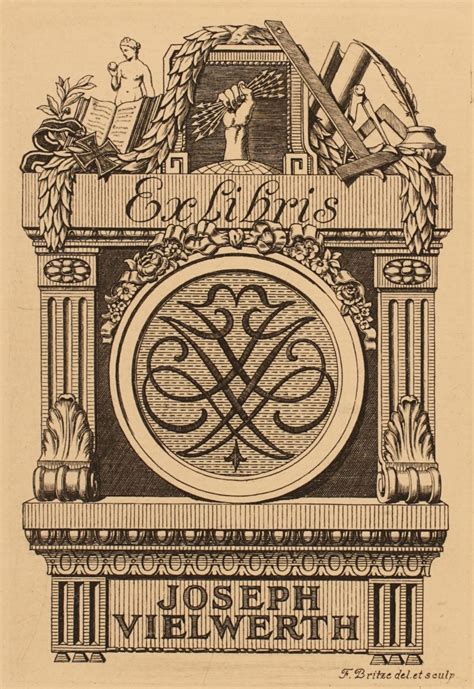 Art Exlibris Net Exlibris By Friedrich Britze For Joseph Vielwerth