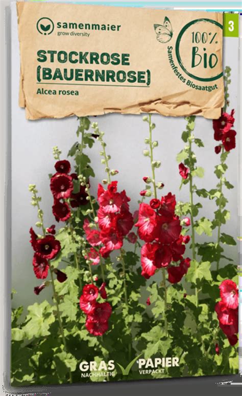 Samen Maier Bio Stockrose Bauernrose 1 Packung Bloomling Deutschland