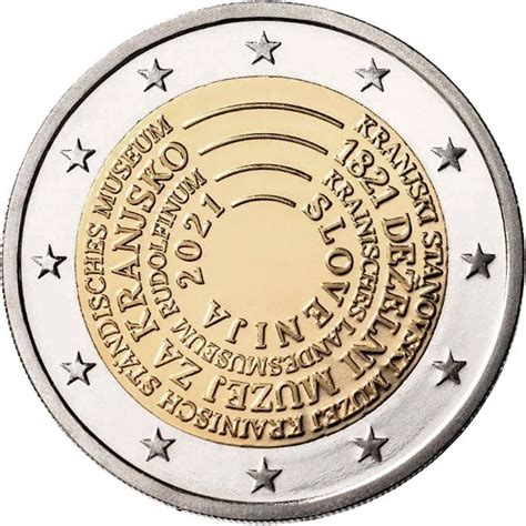 Moneda 2 Euros Eslovenia 2021 Primer Museo De Eslovenia