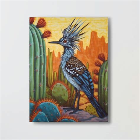 Road Runner Landscape Art Etsy