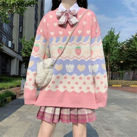 Kawaii Pastel Sweet Sweaters From Honey Bunny Kawaii Fashion Outfits