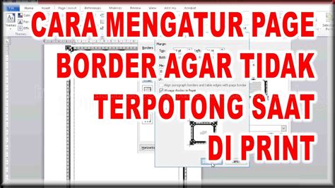 Cara Print Agar Tidak Terpotong Di Word Cara Print Tabel Excel Agar