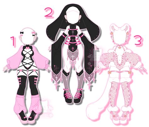 Pink Outfits Adopts Auction Closed By Taruto Adoptables On Deviantart