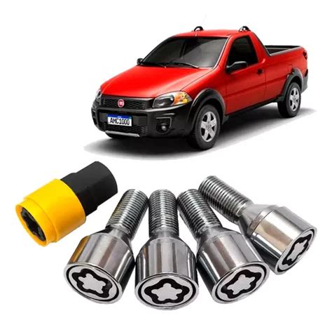 Kit Segredo Antifurto De Rodas Parafuso Fiat Strada Todos Frete Gr Tis