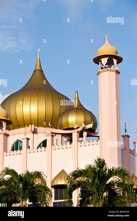 Domes Of The Old Sarawak State Mosque Also Known As The Kuching Mosque