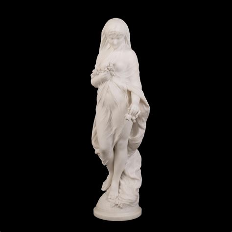 Th Century Italian Marble Sculpture Of The Goddess Flora By Ernesto