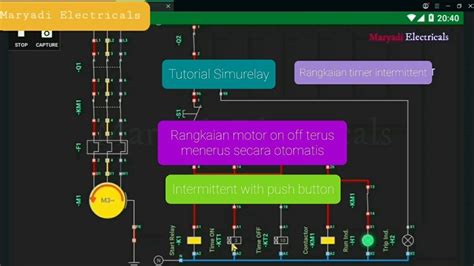 Tutorial Membuat Rangkaian Intermittent Dengan Push Button Rangkaian Motor On Off Terus Menerus