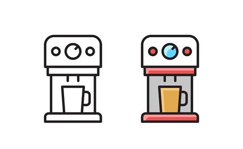 ícone de linha de máquina de cafeteira casa da cozinha símbolo do