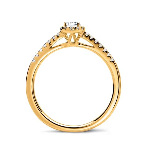 Brilladia Ring 750er Gold Mit Diamanten DR0295SL 18KG