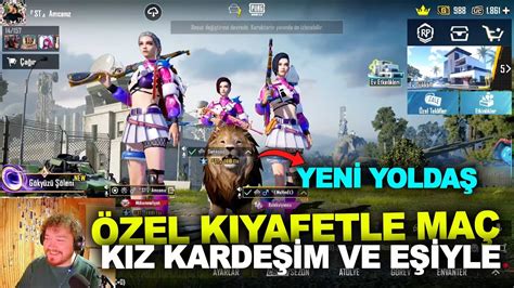 ÖZEL KIYAFETLE MAÇ KIZ KARDEŞİM VE EŞİYLE YENİ YOLDAŞ ASLAN Pubg