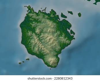 Marinduque Province Philippines Colored Elevation Map Stock ...