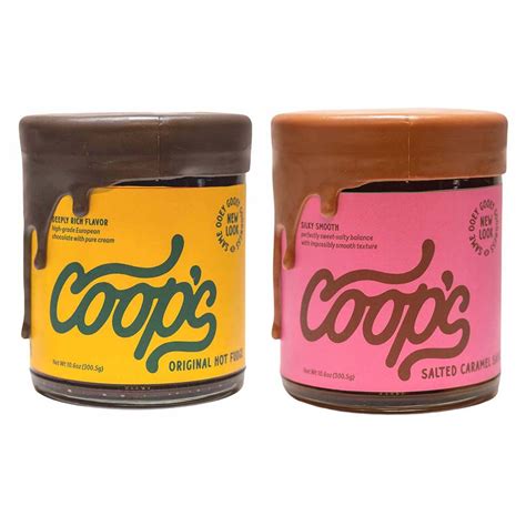 Coops Microcreamery Caramel And Hot Fudge Sauce Duo 2 X 106oz Drinks Packaging Design