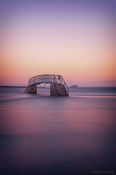 Sunrise Over The Bridge To Nowhere Belhaven In East Lothian At High