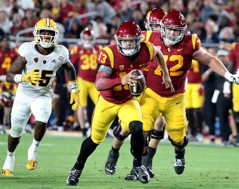 Column Is Usc Star Qb Caleb Williams Ready For Bigger Tests Los Angeles Times