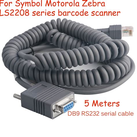 5m Ls2208 Rs232 Serial Cable For Symbol Barcode Scanner Ls2208 Ls1203 Ls2208 Ls 4208 Ls4278