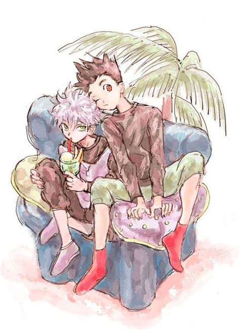 Killua Zoldyck and Gon Freecs Hunter x Hunter マル on Pixiv Hunter x