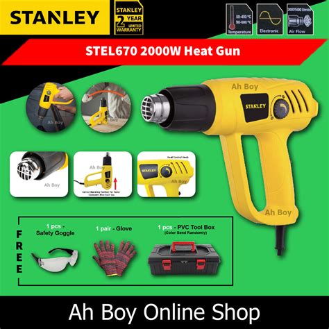Stanley STEL670 Heat Gun Hot Air Heat Gun Blower 2000W STEL670 XD Hot Air Gun Lazada