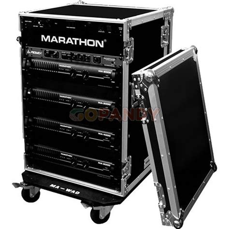 Pro 18Unit Space Vertical DJ Amp Rack Flight Case with Wheels | Gopandy Musical