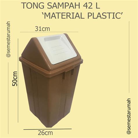 Jual Tong Sampah Besar L Keranjang Sampah Plastik Jumbo Tutup Tong