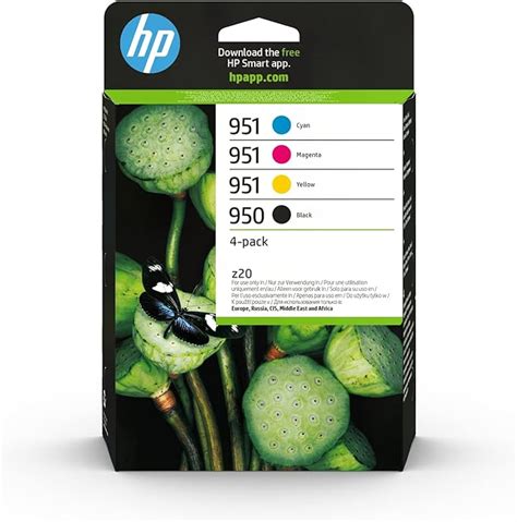 HP 950 951 Pack De 4 Cartouches D Encre Originales Noire Cyan Magenta