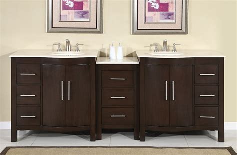 Inch Espresso Modern Double Sink Bathroom Vanity Marble