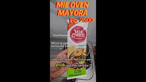 Review Mie Oven Mayora IGA SAPI Yang Enak Dan Murah YouTube