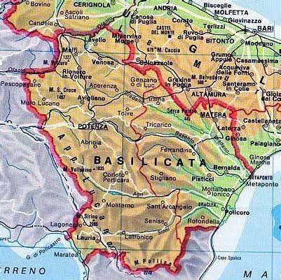 Basilicata Maps Geographic Region | Italy Map Geographic Region ...