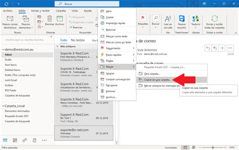 Como Respaldar Correos En Carpetas Locales Usando Outlook X Red