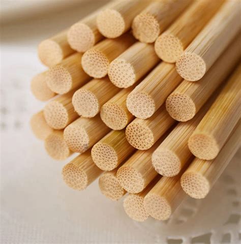 Natural Color Sharp End Round Disposable Bamboo Stick Bamboo Skewer