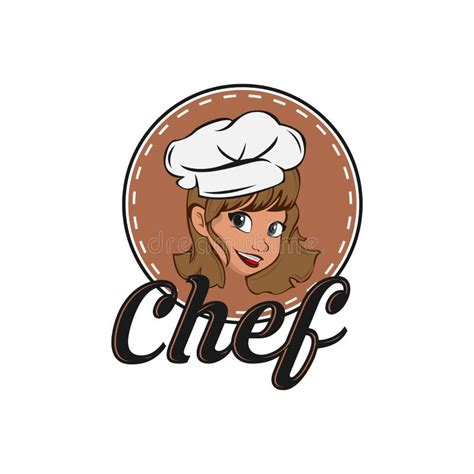 Chef Women Design Isolated On White Background Lady Chef Logo Template