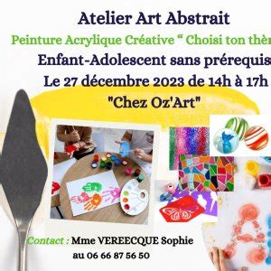 Tickets Atelier peinture créative Enfant Adolescent Billetweb