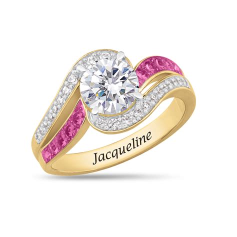 Personalized Two Carat Birthstone Ring