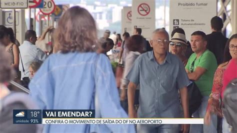 Movimento nas estradas e aeroporto no feriadão Bom Dia DF G1