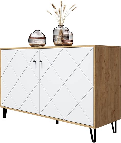 Newroom Kommode Wei Matt Wildeiche Sideboard Skandi Modern X X