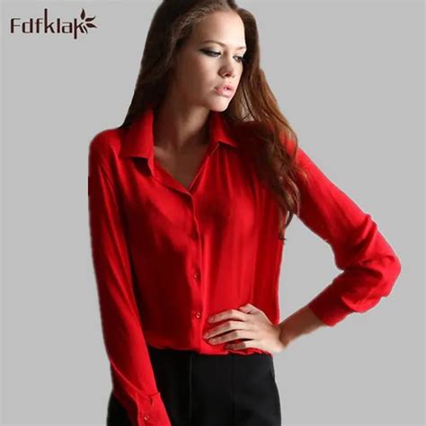 Women Shirt Chiffon Blusas Femininas Tops Elegant Ladies Formal Office