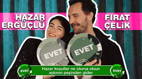 Hazar Ergüçlü ve Fırat Çelik Partnerlik Testinde I Saklı Dizisi YouTube