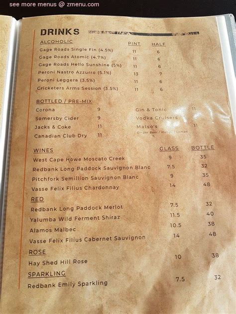 menu  roar bar grill bibra lake