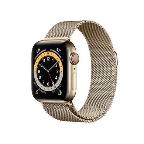 Refurbished Apple Watch Series 6 44mm Stainless Steel Case Goud