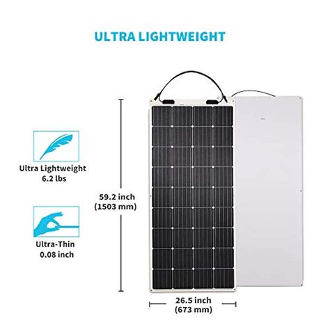 Renogy 175W 12V Solarpanel Flexibles Monokristallines Solarmodul