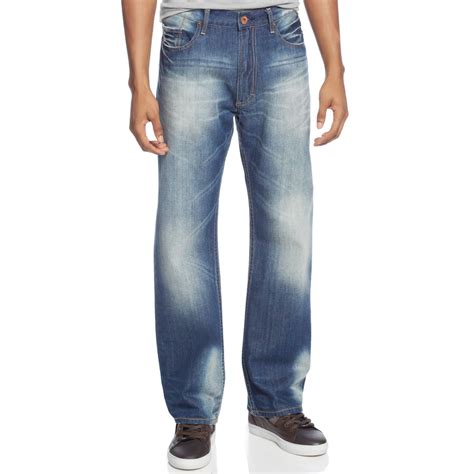 Sean John Relaxedfit Holt Wash Seamed Yoke Jeans In Blue For Men Holt