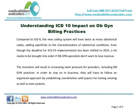 Understanding Icd 10 Impact On Ob Gyn Billing Practices