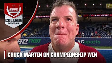 Miami Oh Head Coach Chuck Martin Emotional After Mac Championship Win