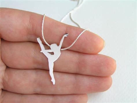 Dancer Necklace Ballerina Necklace Hand Necklace Cross Necklace