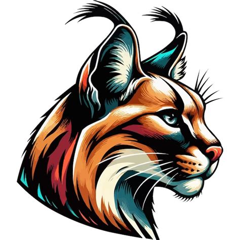 Premium Vector Caracal Wild Cat Isolated Vector Illustrations