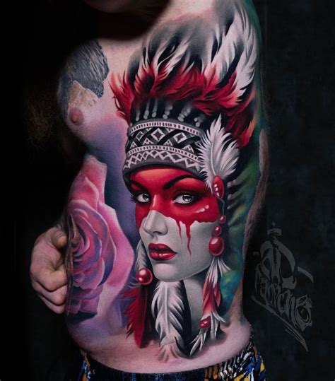 Native American Girl Indian Girl Tattoos Native American Girl Tattoo