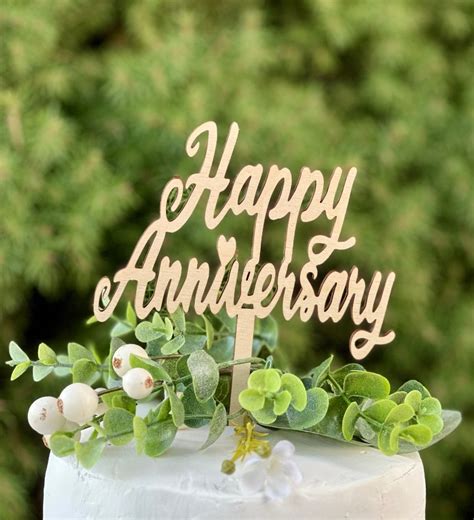 Happy Anniversary Cake Topper Anniversary Cake Topper Custom Cake